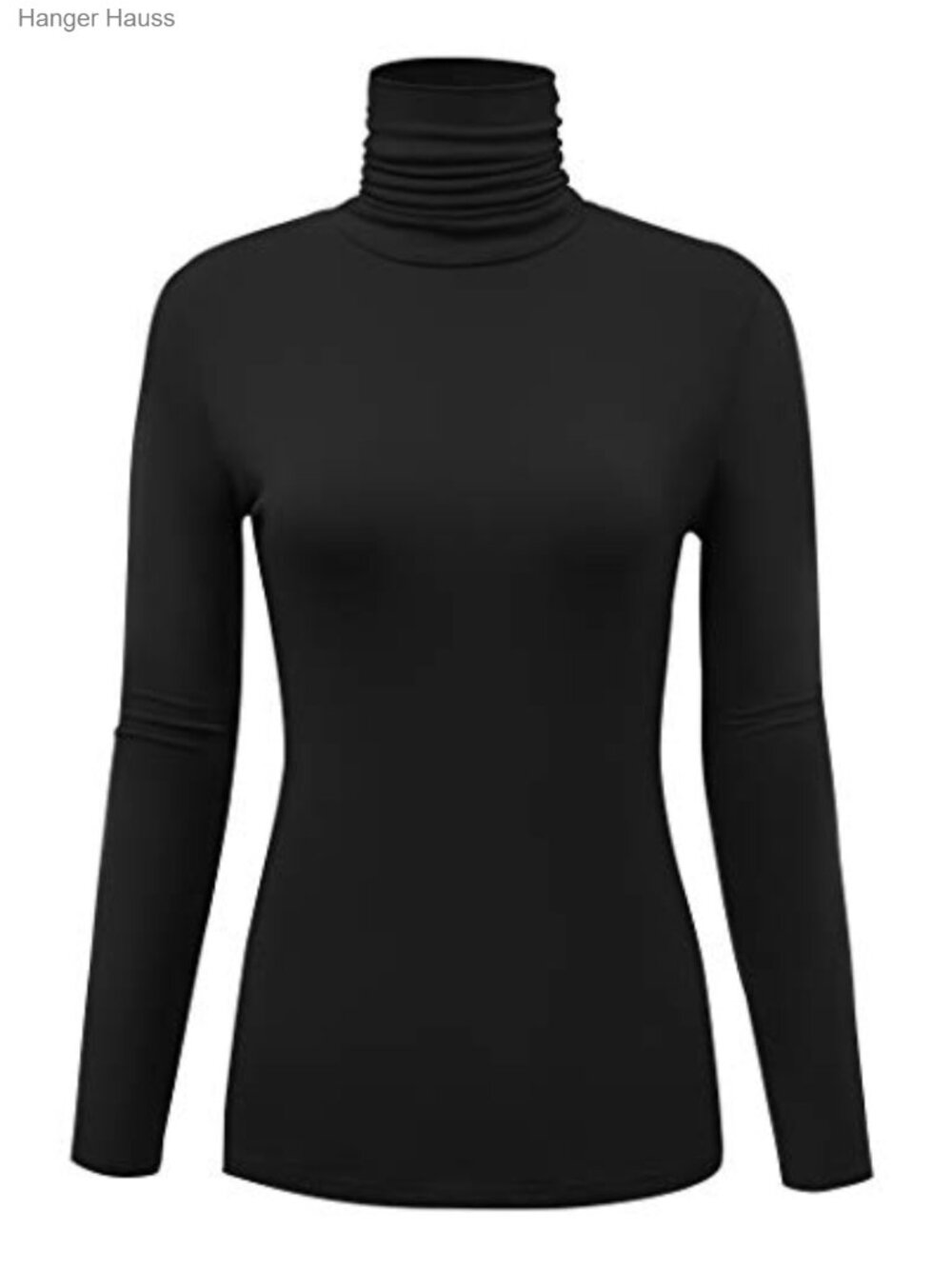 Women's Long Sleeve Lightweight Turtleneck Top Slim Fit Pullover T-Shirt